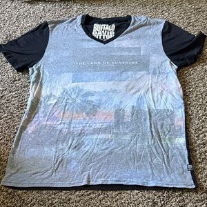 Buffalo David Bitton Black and Gray Graphic Tee